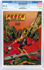 "PUNCH COMICS" #19 OCTOBER 1946 CGC 4.5 VG+.