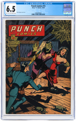 "PUNCH COMICS" #15 OCTOBER 1945 CGC 6.5 FINE+.