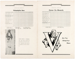 1944 NEGRO LEAGUE SCORE CARD FEATURING SATCHEL PAIGE & JOSH GIBSON.