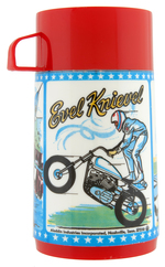 "EVEL KNIEVEL" METAL LUNCHBOX WITH THERMOS.