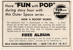 "FUN WITH POP OUTER SPACE SERIES" PREMIUM CARD SET.