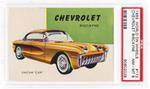 "WORLD ON WHEELS" TOPPS HIGH NUMBER/RED BACK #172 CHEVROLET BISCAYNE PSA NM-MT 8.