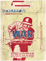 "WAR GUM" GUM INC. CARD WRAPPER (VARIETY).