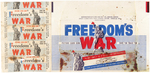 "FREEDOM'S WAR" TOPPS/O-PEE-CHEE GUM CARD WRAPPER PAIR.