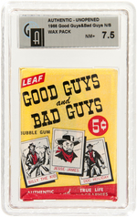 "GOOD GUYS AND BAD GUYS" LEAF UNOPENED GUM CARD WAX PACK GAI NM+ 7.5.