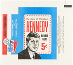 JOHN F. KENNEDY TOPPS GUM CARD SET WITH WAX PACK & WRAPPER.