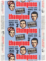 "THE CHAMPIONS" ENGLISH GUM CARD SET WITH WRAPPER.