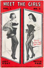 BETTIE PAGE MEN'S MAGAZINES & POSTCARD.