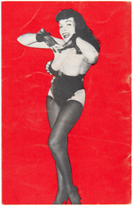 BETTIE PAGE MEN'S MAGAZINES & POSTCARD.