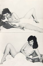 BETTIE PAGE MEN'S MAGAZINES & POSTCARD.