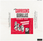 "GARRISON'S GORILLAS" LEAF GUM CARD SET, DISPLAY BOX & MORE.