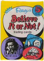 "RIPLEY'S BELIEVE IT OR NOT!" FLEER FULL GUM CARD DISPLAY BOX.