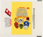 "MARVEL SUPER HEROES" DONRUSS GUM CARD SET WITH WRAPPER.