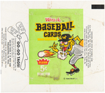 "BASEBALL WEIRD-OHS" FLEER GUM CARD SET WITH WRAPPER.