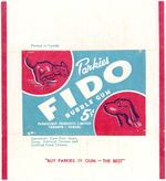 "PARKIES FIDO" PARKHURST DOGS GUM CARD SET WITH WRAPPER.