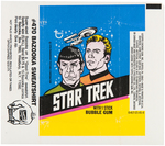 "STAR TREK" TOPPS GUM CARD SET WITH WRAPPER.