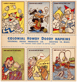 HOWDY DOODY COLONIAL PAPER PRODUCTS CO. UNCUT CARD SHEETS.