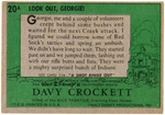 "DAVY CROCKETT" TOPPS 2ND SERIES (GREEN BACK) GUM CARD SET.