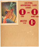 "ADVENTURE" GUM CARDS DISPLAY BOX WITH SIGN.