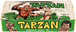 "TARZAN" PHILADELPHIA CHEWING GUM CARD DISPLAY BOX & PROMO SALES SHEETS.