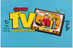 "CRAZY TV PICTURE CARDS" TOPPS VAULT DISPLAY BOX UNCUT SHEET.