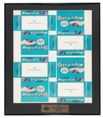 "FLIPPER'S MAGIC FISH" TOPPS VAULT DISPLAY BOX UNCUT SHEET.