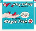 "FLIPPER'S MAGIC FISH" TOPPS VAULT DISPLAY BOX UNCUT SHEET.