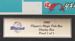 "FLIPPER'S MAGIC FISH" TOPPS VAULT DISPLAY BOX UNCUT SHEET.