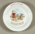 BUSTER BROWN AND TIGE "BABY'S PLATE" CIRCA 1910 FROM THE HAKE COLLECTION.