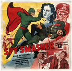 "SPY SMASHER" 1942 REPUBLIC MOVIE SERIAL LINEN-MOUNTED SIX-SHEET POSTER.