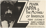 FRANK ZAPPA & THE MOTHERS OF INVENTION 1975 DUKE UNIVERSITY CONCERT POSTER.