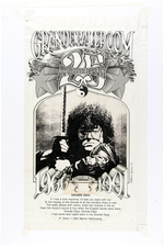 GRANDE BALLROOM 25th ANNIVERSARY - MC5 LEAD SINGER ROB TYNER TRIBUTE CONCERT POSTER & ORIGINAL ART.