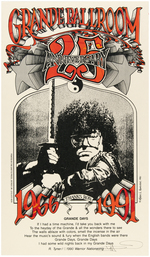 GRANDE BALLROOM 25th ANNIVERSARY - MC5 LEAD SINGER ROB TYNER TRIBUTE CONCERT POSTER & ORIGINAL ART.