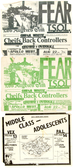 PUNK ROCK CONCERT FLYERS.