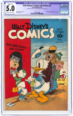 "WALT DISNEY'S COMICS AND STORIES" #31 APRIL 1943 CGC RESTORED 5.0 SLIGHT (C-1) VG/FINE.