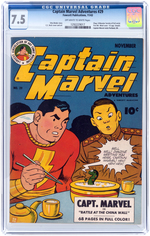 "CAPTAIN MARVEL ADVENTURES" #29 NOVEMBER 1943 CGC 7.5 VF-.