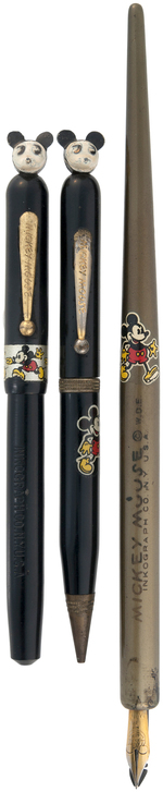 MICKEY MOUSE INKOGRAPH PEN & PENCIL TRIO.