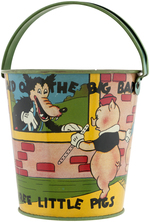 "WHO'S AFRAID OF THE BIG BAD WOLF - THREE LITTLE PIGS" SAND PAIL.