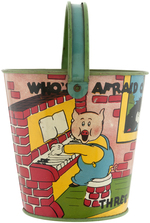 "WHO'S AFRAID OF THE BIG BAD WOLF - THREE LITTLE PIGS" SAND PAIL.