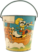 DONALD DUCK & MICKEY MOUSE SAND PAIL (VARIETY) & SHOVEL.