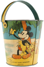 DONALD DUCK & MICKEY MOUSE SAND PAIL (VARIETY) & SHOVEL.