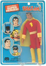 MEGO SHAZAM ON CARD.