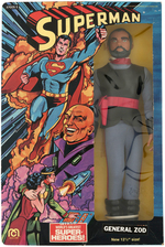 MEGO 12.5" SUPERMAN SET OF FOUR FIGURES IN BOXES.