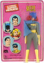 MEGO BATGIRL ON PIN PIN CARD.