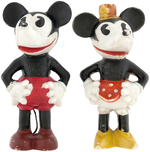 MICKEY & MINNIE MOUSE SCARCE BISQUE PAIR.