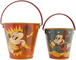 MICKEY & MINNIE MOUSE - MICKEY MOUSE & DONALD DUCK HAPPYNAK SAND PAIL PAIR.