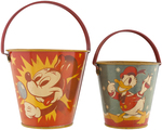 MICKEY & MINNIE MOUSE - MICKEY MOUSE & DONALD DUCK HAPPYNAK SAND PAIL PAIR.