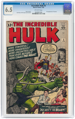 "INCREDIBLE HULK" #5 JANUARY 1963 CGC 6.5 FINE+.