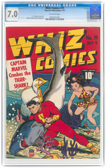 "WHIZ COMICS" #19 JULY 1941 CGC 7.0 FINE/VF.