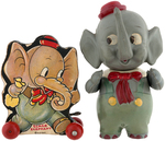 ELMER ELEPHANT CELLULOID FIGURE & FISHER-PRICE PAIR.